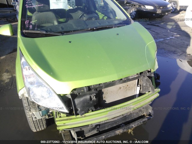 KL8CA6S91EC521252 - 2014 CHEVROLET SPARK LS GREEN photo 6