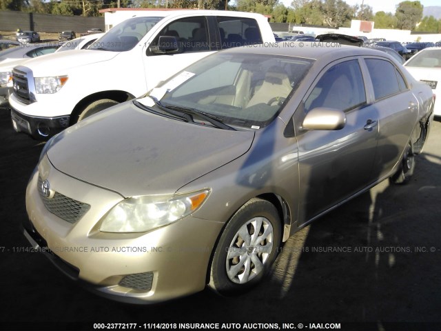 1NXBU40E49Z064866 - 2009 TOYOTA COROLLA S/LE/XLE GOLD photo 2