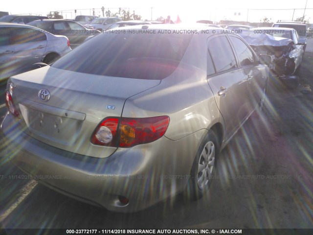 1NXBU40E49Z064866 - 2009 TOYOTA COROLLA S/LE/XLE GOLD photo 4