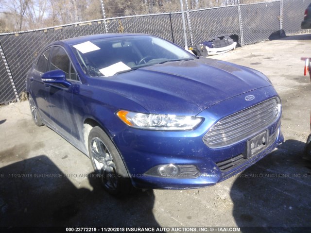 3FA6P0HD7ER346329 - 2014 FORD FUSION SE Light Blue photo 1