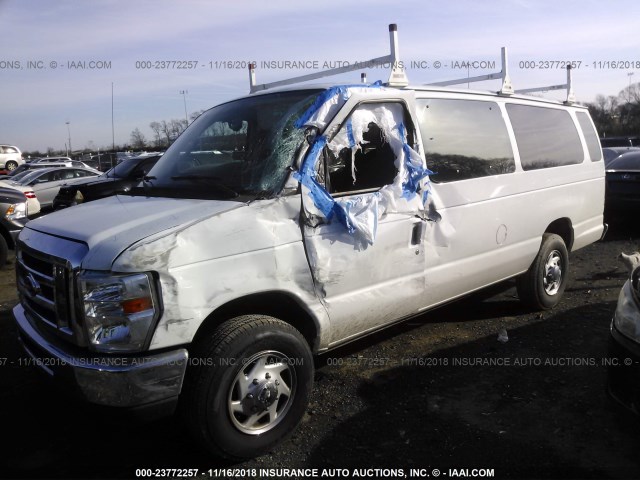 1FBSS3BL6DDA35530 - 2013 FORD ECONOLINE E350 SUPER DUTY WAGON WHITE photo 2