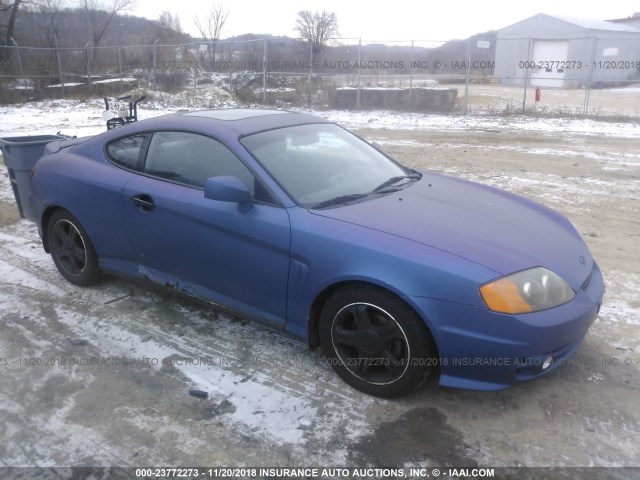 KMHHN65F63U078859 - 2003 HYUNDAI TIBURON GT BLUE photo 1