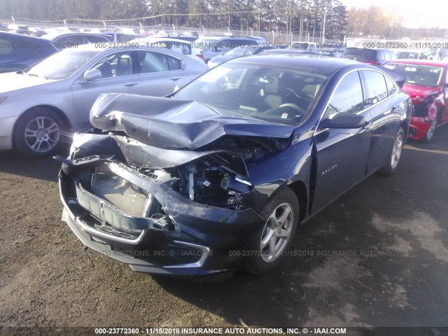 1G1ZB5ST1HF107100 - 2017 CHEVROLET MALIBU LS BLUE photo 2