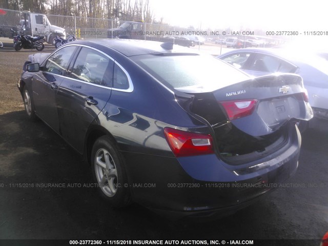 1G1ZB5ST1HF107100 - 2017 CHEVROLET MALIBU LS BLUE photo 3