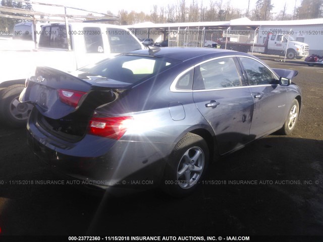 1G1ZB5ST1HF107100 - 2017 CHEVROLET MALIBU LS BLUE photo 4