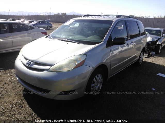 5TDZA23C46S578016 - 2006 TOYOTA SIENNA CE/LE SILVER photo 2