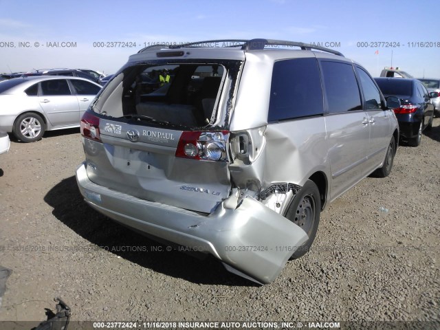 5TDZA23C46S578016 - 2006 TOYOTA SIENNA CE/LE SILVER photo 4