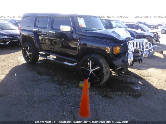 5GTDN13E778190805 - 2007 HUMMER H3 BLACK photo 1