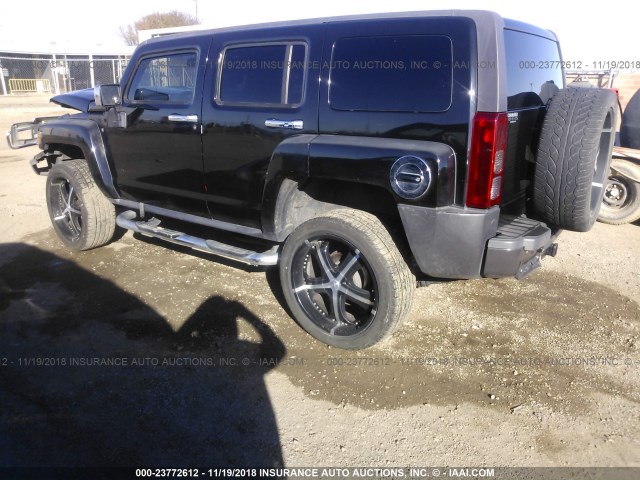 5GTDN13E778190805 - 2007 HUMMER H3 BLACK photo 3