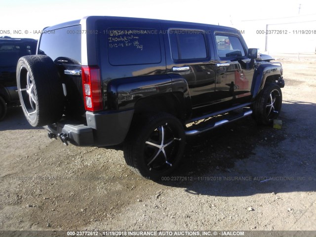 5GTDN13E778190805 - 2007 HUMMER H3 BLACK photo 4