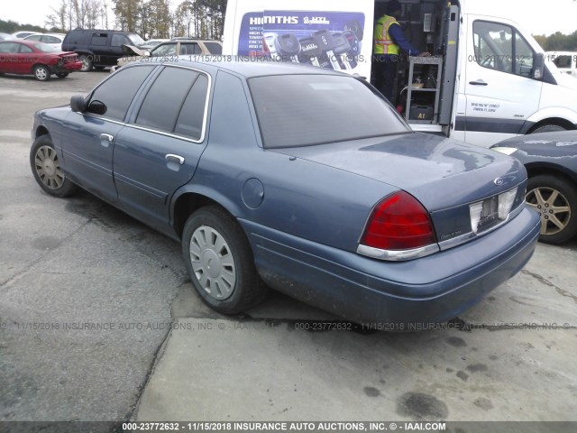 2FAFP71V58X120629 - 2008 FORD CROWN VICTORIA POLICE INTERCEPTOR BLUE photo 3