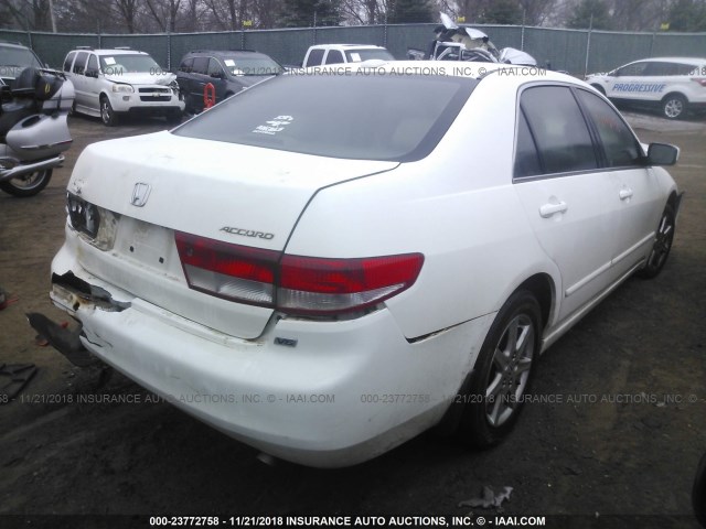 1HGCM665X4A053278 - 2004 HONDA ACCORD EX WHITE photo 4