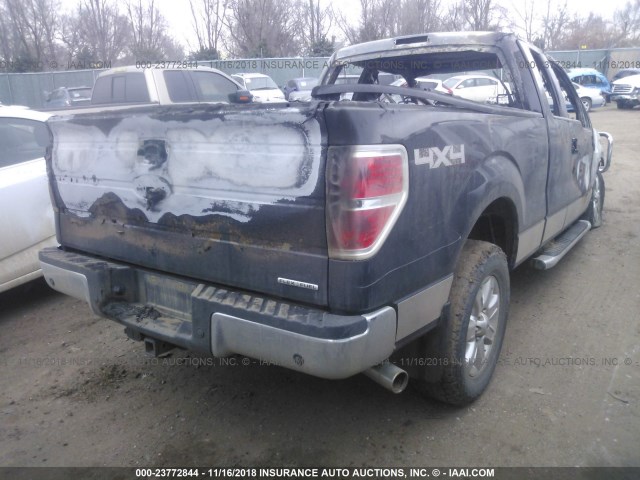 1FTFX1EF3DFB53192 - 2013 FORD F150 SUPER CAB BLACK photo 4