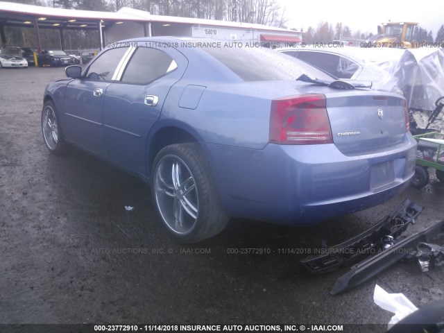 2B3KA43R77H756861 - 2007 DODGE CHARGER SE/SXT BLUE photo 3