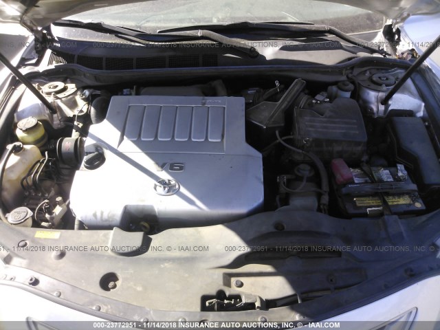 4T1BK46K39U083525 - 2009 TOYOTA CAMRY SE/LE/XLE 银色 照片 10
