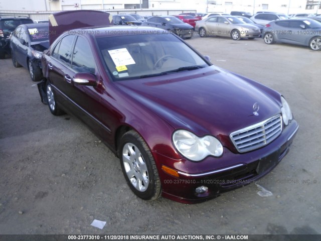 WDBRF81J05F671764 - 2005 MERCEDES-BENZ C 240 4MATIC RED photo 1