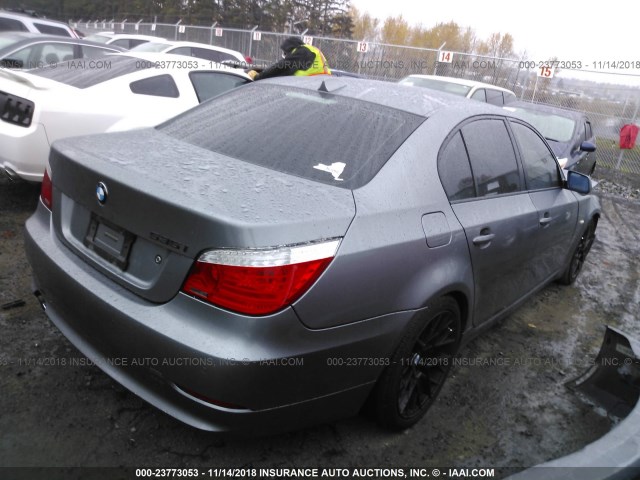 WBANW13589C163022 - 2009 BMW 535 I GRAY photo 4