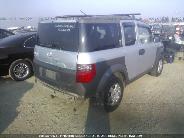 5J6YH28513L004868 - 2003 HONDA ELEMENT EX SILVER photo 4