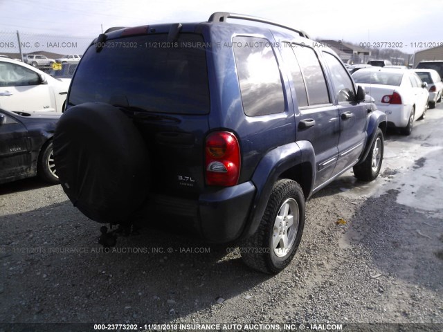 1J4GL58K14W110397 - 2004 JEEP LIBERTY LIMITED BLUE photo 4