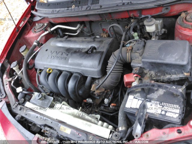 5Y2SL62823Z407632 - 2003 PONTIAC VIBE RED photo 10