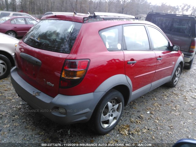 5Y2SL62823Z407632 - 2003 PONTIAC VIBE RED photo 4