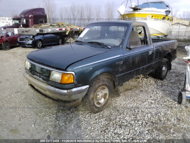 1FTCR10A4TUD40282 - 1996 FORD RANGER GREEN photo 2