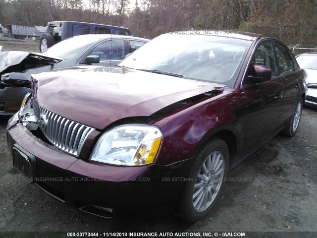 1MEFM42145G601789 - 2005 MERCURY MONTEGO PREMIER RED photo 2