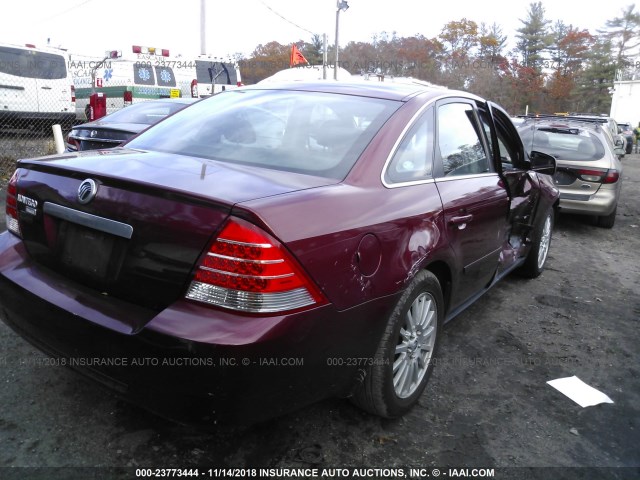 1MEFM42145G601789 - 2005 MERCURY MONTEGO PREMIER RED photo 4