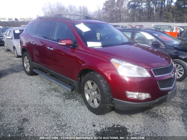 1GNKRJED8CJ224266 - 2012 CHEVROLET TRAVERSE LT RED photo 1