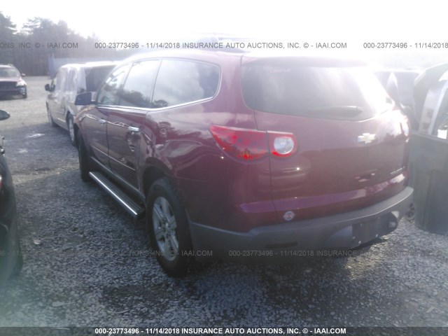 1GNKRJED8CJ224266 - 2012 CHEVROLET TRAVERSE LT RED photo 3