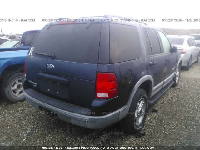 1FMDU73K92ZC82046 - 2002 FORD EXPLORER XLT BLUE photo 4