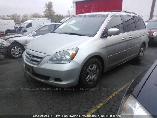 5FNRL38796B052478 - 2006 HONDA ODYSSEY EXL SILVER photo 2