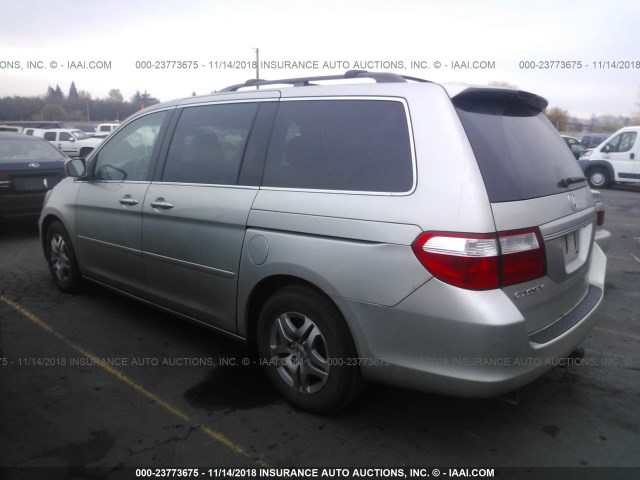 5FNRL38796B052478 - 2006 HONDA ODYSSEY EXL SILVER photo 3