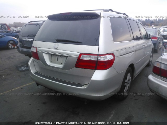 5FNRL38796B052478 - 2006 HONDA ODYSSEY EXL SILVER photo 4