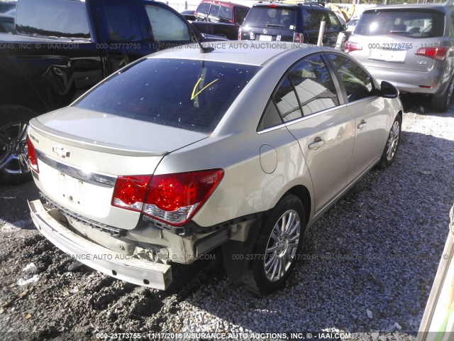 1G1PH5SBXD7219542 - 2013 CHEVROLET CRUZE ECO BEIGE photo 4