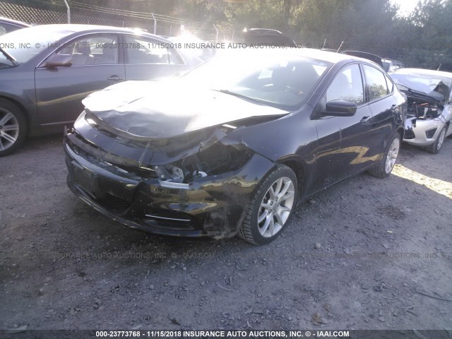 1C3CDFBB4ED743851 - 2014 DODGE DART SXT BLACK photo 2