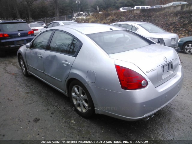 1N4BA41E37C866247 - 2007 NISSAN MAXIMA SE/SL SILVER photo 3