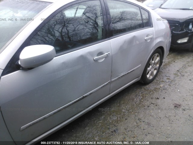 1N4BA41E37C866247 - 2007 NISSAN MAXIMA SE/SL SILVER photo 6