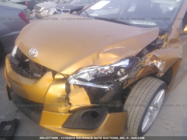 2T1GE40E09C002627 - 2009 TOYOTA COROLLA MATRIX XRS ORANGE photo 6