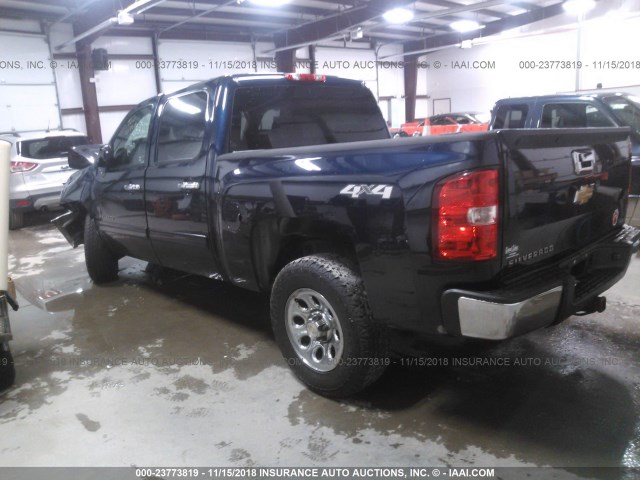 3GCPKSEAXCG228299 - 2012 CHEVROLET SILVERADO K1500 LT Dark Blue photo 3