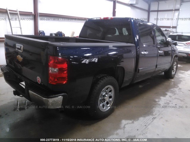 3GCPKSEAXCG228299 - 2012 CHEVROLET SILVERADO K1500 LT Dark Blue photo 4