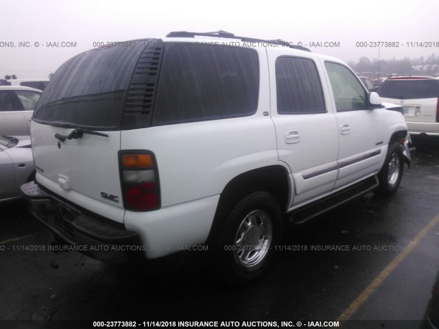 1GKEK13Z83J251075 - 2003 GMC YUKON WHITE photo 4