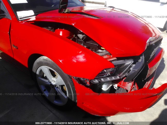 1ZVBP8CF8E5252332 - 2014 FORD MUSTANG GT RED photo 6