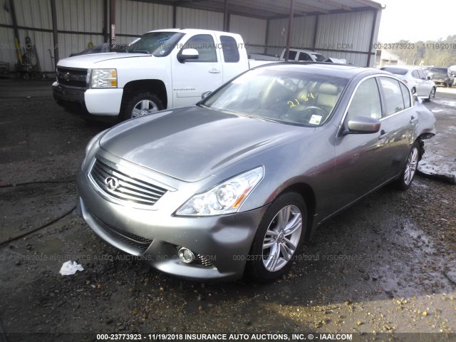 JN1CV6AR8DM762184 - 2013 INFINITI G37 GRAY photo 2