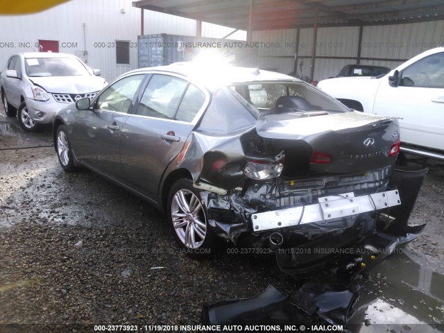 JN1CV6AR8DM762184 - 2013 INFINITI G37 GRAY photo 3