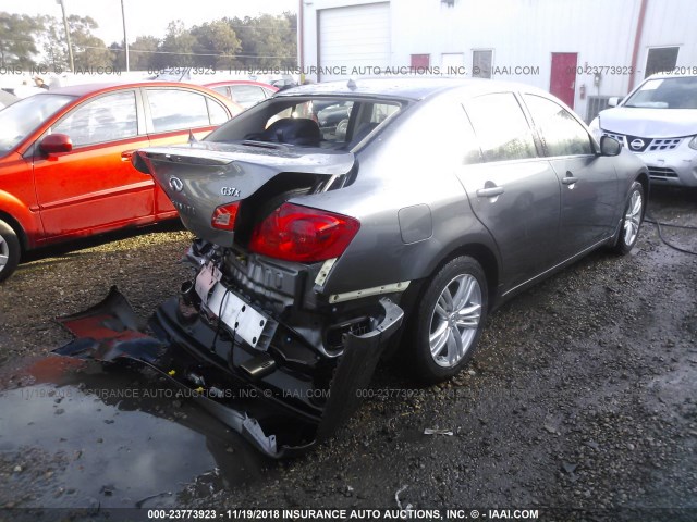 JN1CV6AR8DM762184 - 2013 INFINITI G37 GRAY photo 4