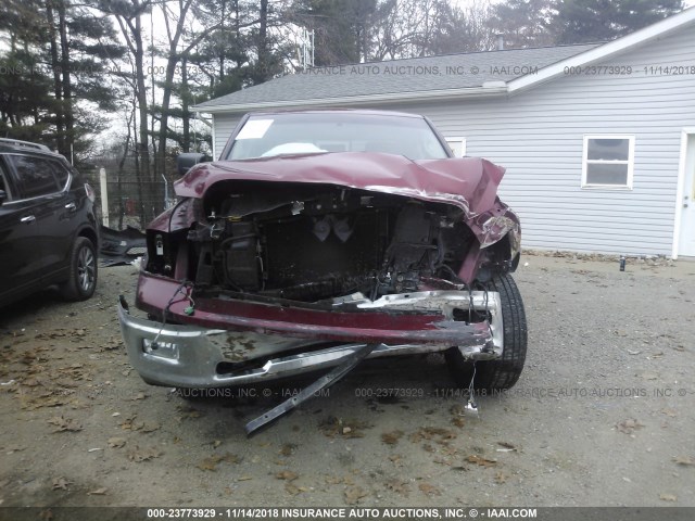 1C6RD7LT7CS256985 - 2012 DODGE RAM 1500 SLT MAROON photo 6