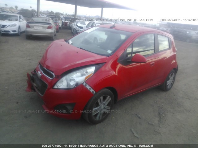 KL8CB6S9XDC533945 - 2013 CHEVROLET SPARK LS RED photo 2