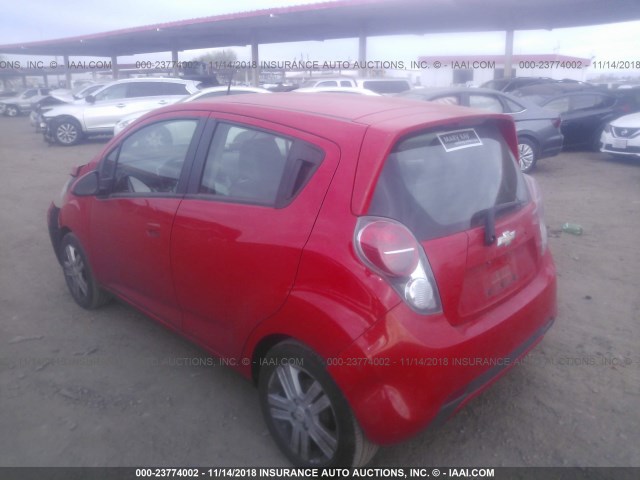 KL8CB6S9XDC533945 - 2013 CHEVROLET SPARK LS RED photo 3