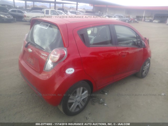 KL8CB6S9XDC533945 - 2013 CHEVROLET SPARK LS RED photo 4